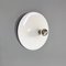Italian Modern Round White Metal Wall or Ceiling Light, 1970s 3