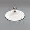 Italian Modern Round White Metal Wall or Ceiling Light, 1970s 2