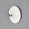 Italian Modern Round White Metal Wall or Ceiling Light, 1970s 4