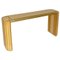 French Modern Wood and Brass Entrace Console by Alain Delon for Maison Jansen, 1980s 1