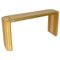 French Modern Wood and Brass Entrace Console by Alain Delon for Maison Jansen, 1980s, Image 1