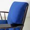 Danish Armchairs in Dark Blue Velvet and Wood, 1960s, Set of 2, Image 2