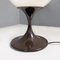 Lámpara de mesa o de pie italiana era espacial de plástico marrón y vidrio opalino, años 70, Imagen 4