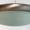 Italienische moderne Deckenlampe aus weißem Metall, satiniertem Stahl & satiniertem Glas, 1980er 3