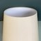 Italian Modern Pink and White Ceramic Base Lamp with Beige Fabric Lampshade, 1970 3