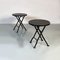 Italian Modern Round Iron Folding Stools or Coffee Tables, 1980s, Set of 2, Image 3