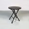 Italian Modern Round Iron Folding Stools or Coffee Tables, 1980s, Set of 2 14