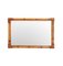 Espejo italiano rectangular con marco doble de caña de bambú, años 70, Imagen 7