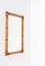 Espejo italiano rectangular con marco doble de caña de bambú, años 70, Imagen 9