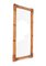 Italian Rectangular Mirror with Double Bamboo Cane Frame, 1970s 8