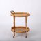 Mid-Century Italian Oval Serving Bar Cart Trolley in Bamboo and Rattan, 1960s 7