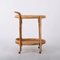 Mid-Century Italian Oval Serving Bar Cart Trolley in Bamboo and Rattan, 1960s, Image 10