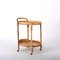 Mid-Century Italian Oval Serving Bar Cart Trolley in Bamboo and Rattan, 1960s 4