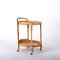 Mid-Century Italian Oval Serving Bar Cart Trolley in Bamboo and Rattan, 1960s, Image 4