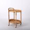 Mid-Century Italian Oval Serving Bar Cart Trolley in Bamboo and Rattan, 1960s, Image 6
