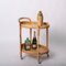 Mid-Century Italian Oval Serving Bar Cart Trolley in Bamboo and Rattan, 1960s 12