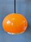 Vintage Orange Pendant Light, 1970s 8