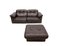 Ds-101 2-Seater Sofa and Ottoman in Brown Leather from de Sede, 1970s, Set of 2 2