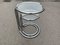 Vintage Italian Sculptural Side Tables in Chrome and Glass, 1982, Set of 2 7