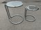 Vintage Italian Sculptural Side Tables in Chrome and Glass, 1982, Set of 2 8