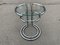 Vintage Italian Sculptural Side Tables in Chrome and Glass, 1982, Set of 2 5