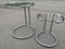 Vintage Italian Sculptural Side Tables in Chrome and Glass, 1982, Set of 2 3