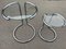 Vintage Italian Sculptural Side Tables in Chrome and Glass, 1982, Set of 2 4
