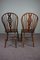 Antique English Elm Windsor Wheelback Chairs, Early 19th Century, Set of 6 6