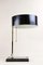Mid-Century Chromed Table Lamp with Black Metal Lamp Shade, Austria, 1950s, Image 7
