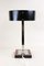 Mid-Century Chromed Table Lamp with Black Metal Lamp Shade, Austria, 1950s, Image 6