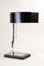 Mid-Century Chromed Table Lamp with Black Metal Lamp Shade, Austria, 1950s 19