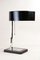 Mid-Century Chromed Table Lamp with Black Metal Lamp Shade, Austria, 1950s, Image 19
