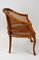 Mid-Century Faux-Bamboo Caned Barrel Armchair in Carved Walnut, France, 1970s 15