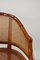 Mid-Century Faux-Bamboo Caned Barrel Armchair in Carved Walnut, France, 1970s 4