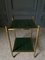 Empire Style 2-Tier Side Table with Green Leather Top 2