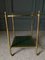 Empire Style 2-Tier Side Table with Green Leather Top, Image 4