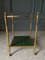 Empire Style 2-Tier Side Table with Green Leather Top 3