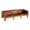 Mid-Century Danish Sofa in Patinated Leather with Oak Frame attributed to Tage Poulsen, 1962, Image 1