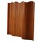 French Art Deco Tambour Room Divider in Patinated Pine attributed to Jomaine Baumann, 1930s 1