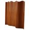 French Art Deco Tambour Room Divider in Patinated Pine attributed to Jomaine Baumann, 1930s, Image 1