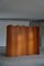 French Art Deco Tambour Room Divider in Patinated Pine attributed to Jomaine Baumann, 1930s 3