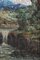 Abraham Huysmans, Escuela francesa, Lago de montaña con castillo, principios del siglo XX, óleo sobre lienzo sobre tabla, enmarcado, Imagen 4