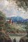 Abraham Huysmans, French School, Mountain Lake with Castle, Early 20th Century, Oil on Canvas on Panel, Framed, Image 3