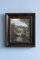 Abraham Huysmans, Scuola francese, Lago di montagna con castello, Olio su tela su pannello, Incorniciato, Immagine 1
