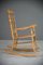 Vintage Rocking Chair in Beech and Cane 3