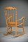 Rocking Chair Vintage en Hêtre et Jonc 4