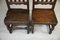 Antique Hall Chairs in Oak, Set of 2 5