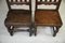 Antique Hall Chairs in Oak, Set of 2, Image 5