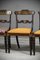 Regency Esszimmerstühle aus Messing mit Intarsien, 4er Set 4