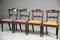 Regency Esszimmerstühle aus Messing mit Intarsien, 4er Set 2